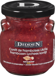 Raspberry confit with litchis Jar 150 g